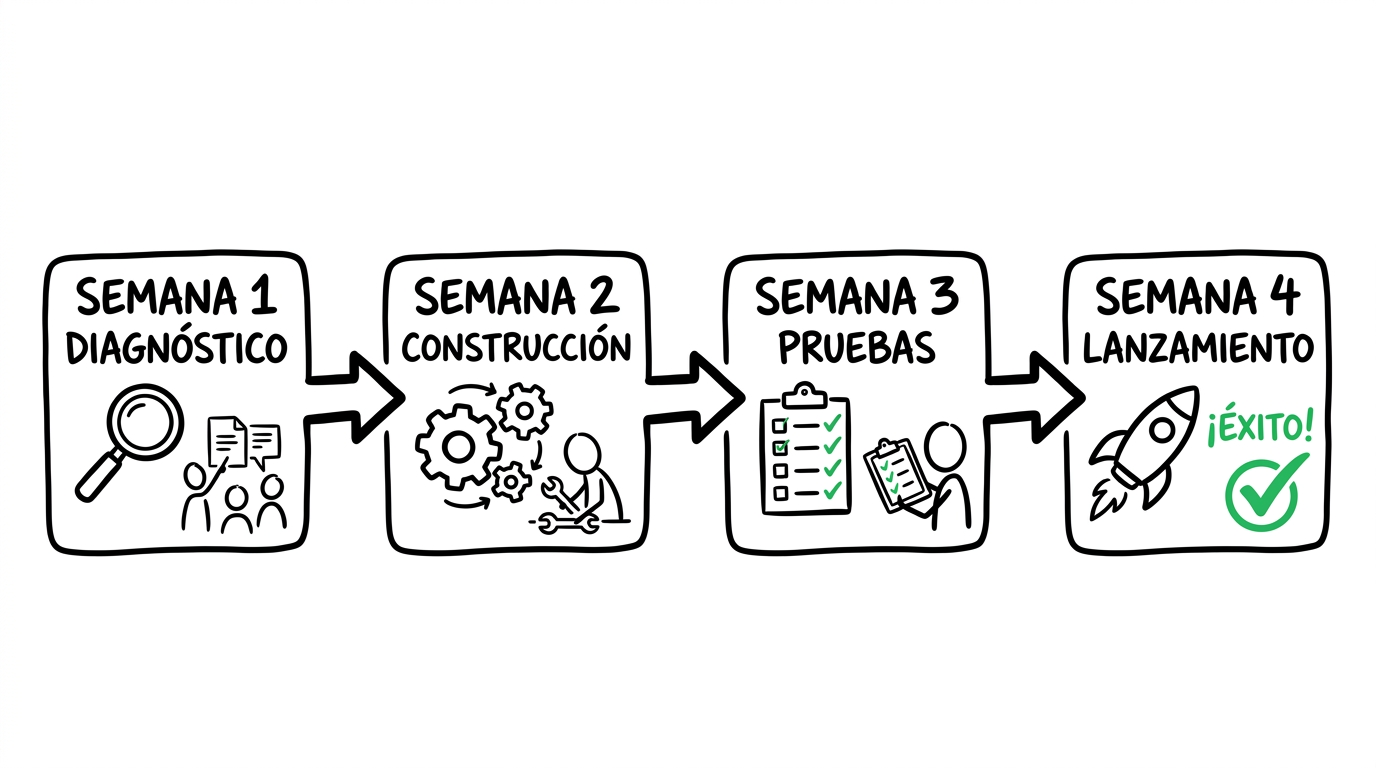Implementación en 4 semanas sin interrumpir la operación