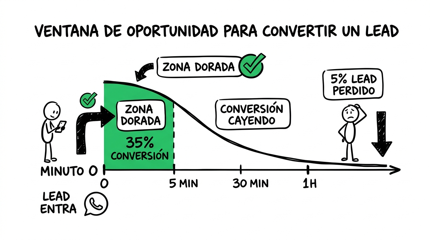 Velocidad de respuesta y tasa de conversión: el impacto de los primeros minutos
